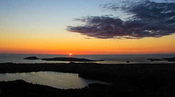 Coucher de soleil vu du mont passot