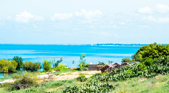 Une vue splendide sur la mer bleue turquoise d'Ifaty