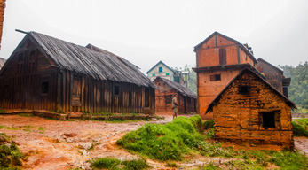 un des villages dans le pays de Zafimaniry