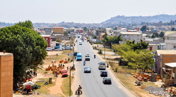 La route de bypass vers la RN7 lors du Circuit Ouest de Madagascar