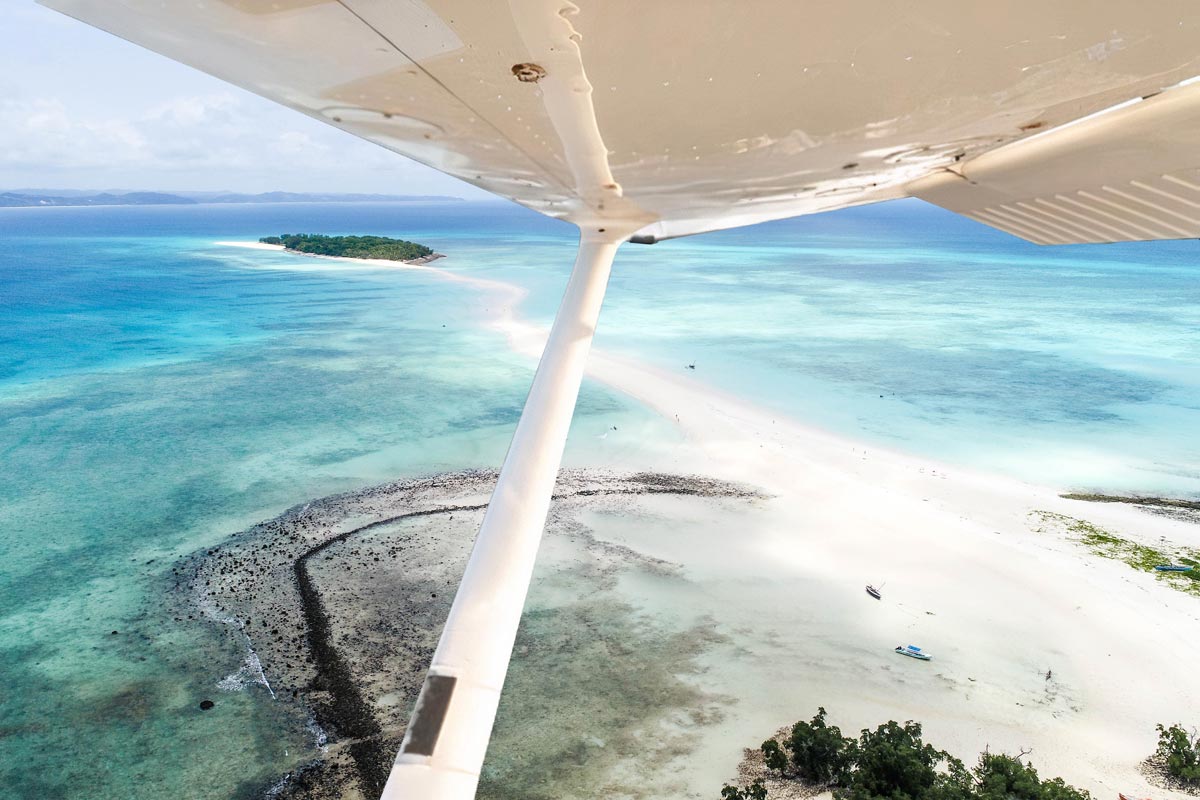 Tour en avion à Nosy Iranja